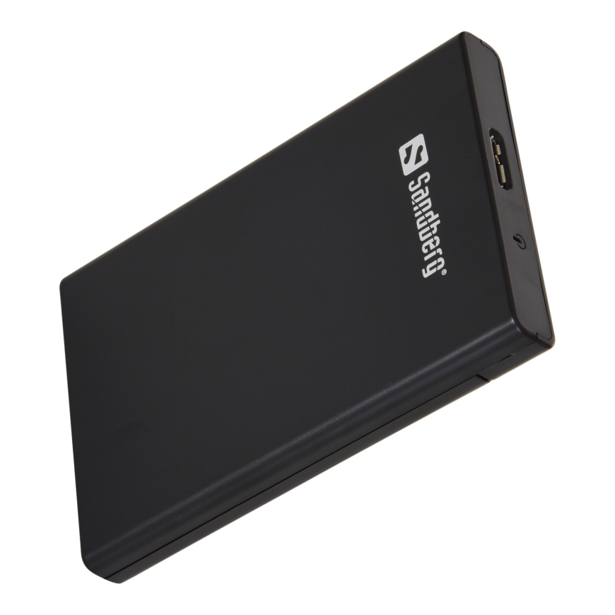 Sandberg 133-89 cieto disku uzglabāšanas sistēma HDD/SSD korpuss Melns 2.5"