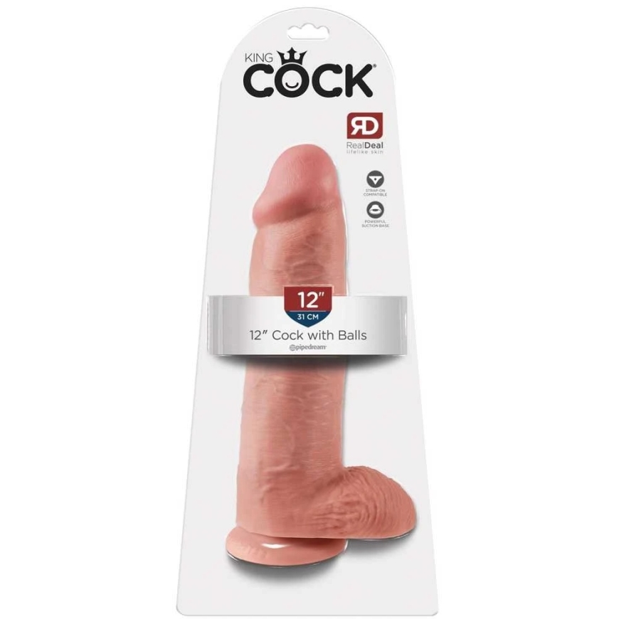 Pipedream King Cock with Bulbs 12 Inches