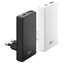 Įkroviklis Goobay Dvigubas greitas USB-C™ PD GaN 90° plokščias įkroviklis (45 W) Juodas