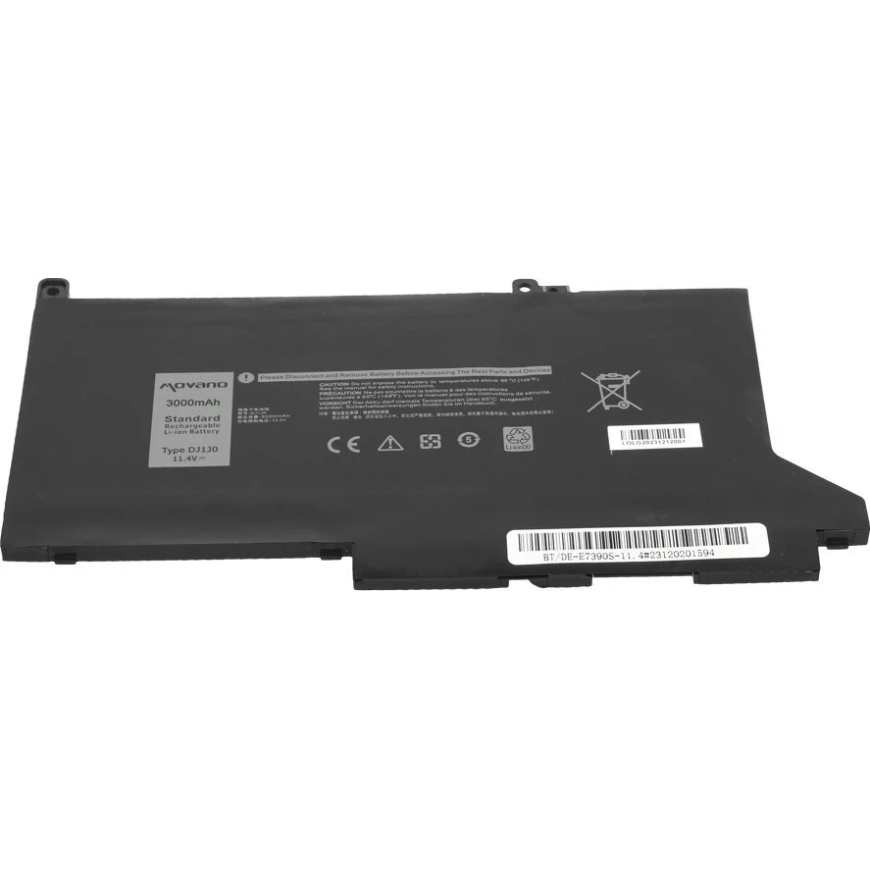 Movano Battery dj1j0 c27rw for Dell Latitude 7280 7290 7380 7390 7480 7490 - 11.4v - 3000 mah (34 wh) – 5