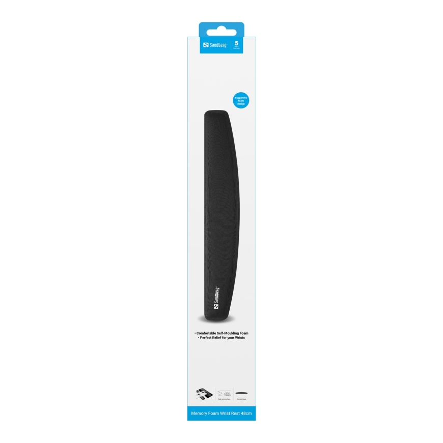 Sandberg 520-39 roku balsts Porolons, Poliesters Melns – 2