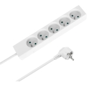 Rebel Prantsuse tüüpi pikendusjuhe 5 pesa 2m ilma lülitita (3x1,5 mm) valge Rebel Prantsuse tüüpi pikendusjuhe 5 pesa 2m ilma lülitita (3x1,5 mm) valge