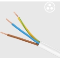 Przedłużacz Prailgintuvas 5 lizdų 2m prancūziško tipo be jungiklio (3x1,5 mm) Rebel, baltas