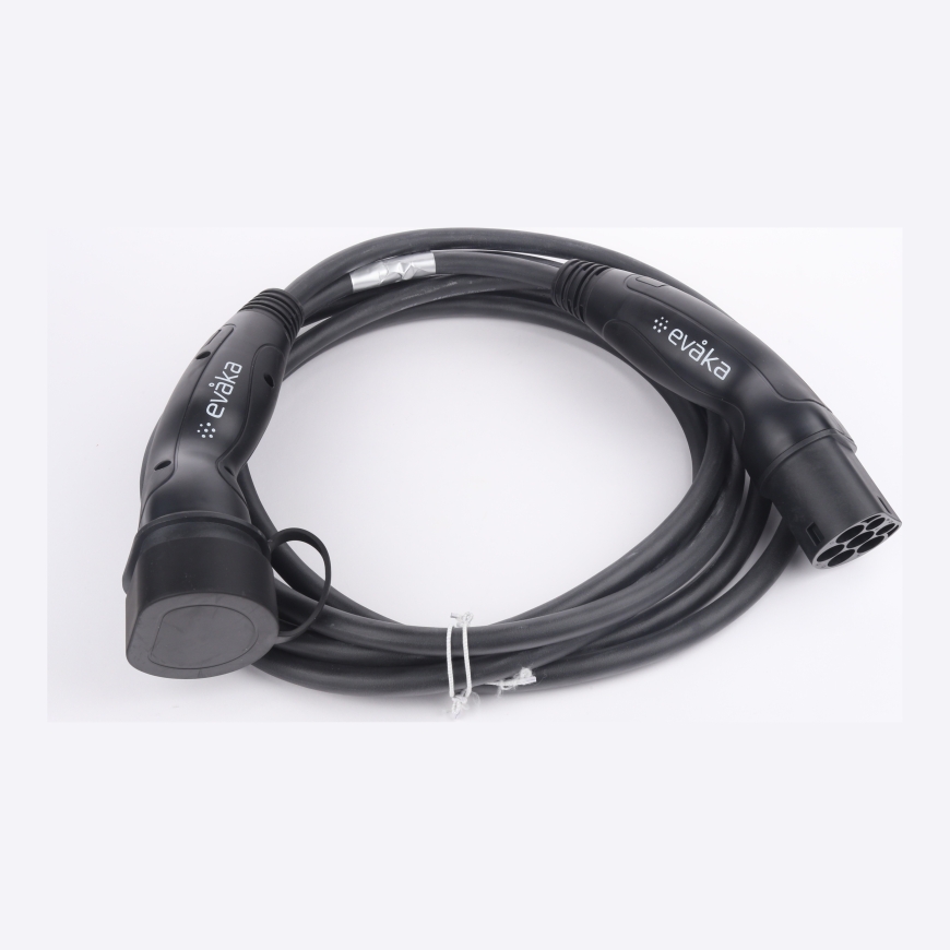 Evaka EV Charging Cable Type 2-Type 2, 22 kW, 32 A, 5 x 6 mm2