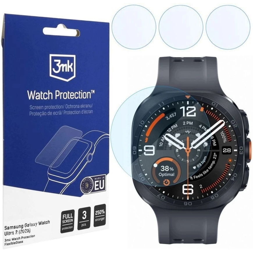 3MK Watch Protection FlexibleGlass hibrīda stikls Samsung Galaxy Watch Ultra 2 (2026) – 3