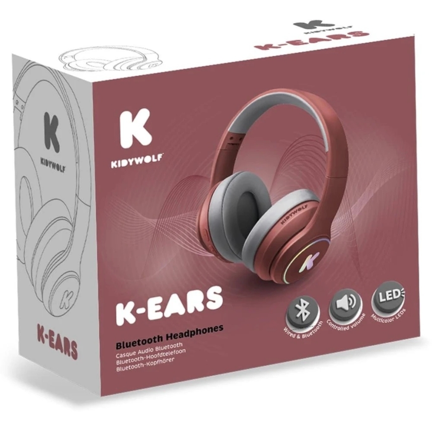 Kidywolf „Bluetooth“ ausinės, raudonos – 3