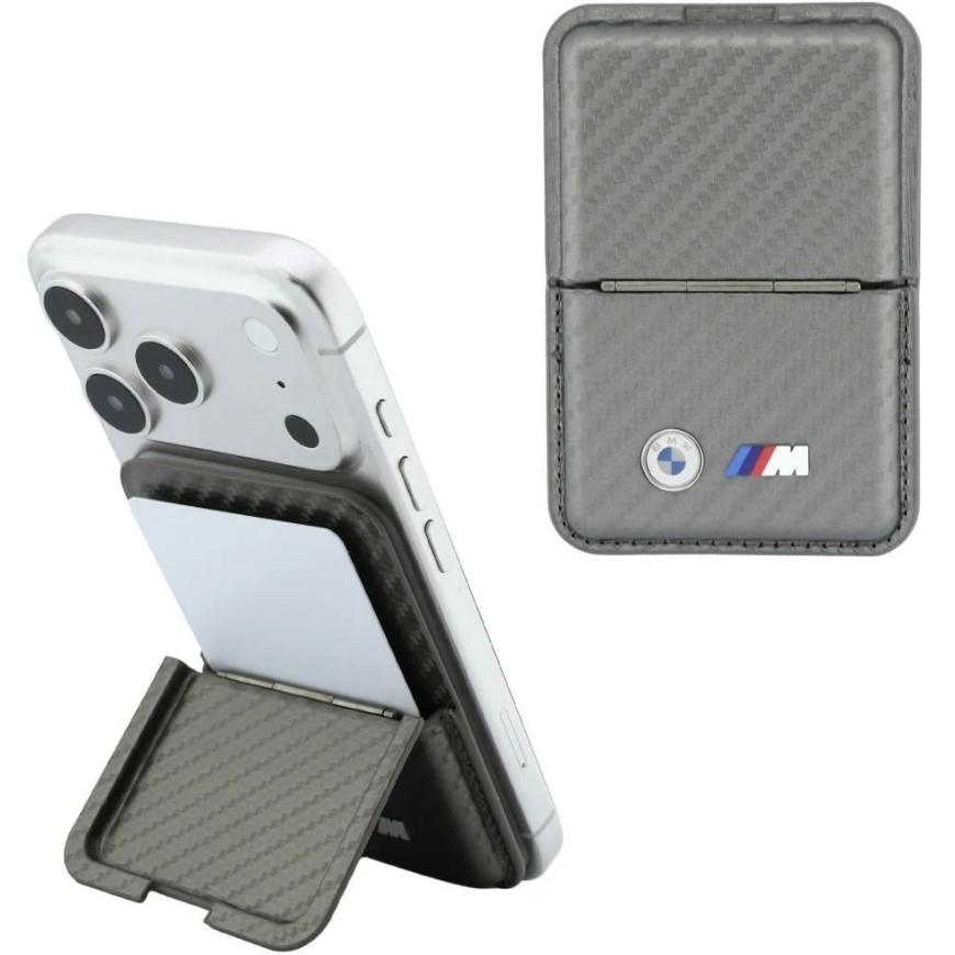BMW M Carbon Metal Logos MagSafe maciņš antracīta krāsā – 4