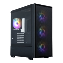 Корпус ПК Zalman S6, ATX Mid Tower, 3 вентилятора 140 мм FRGB, 1 вентилятор 120 мм FRGB, черный