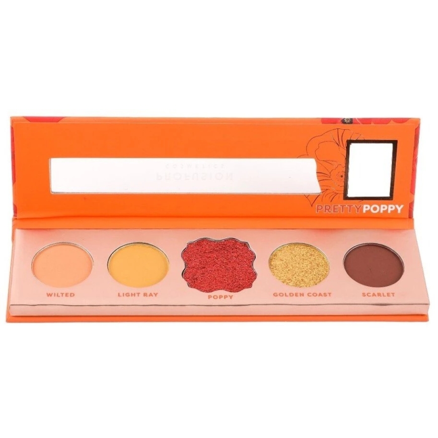 Profusion Cosmetics Pretty Poppy -luomiväripaletti, 5 sävyä, 4,58 g – 2