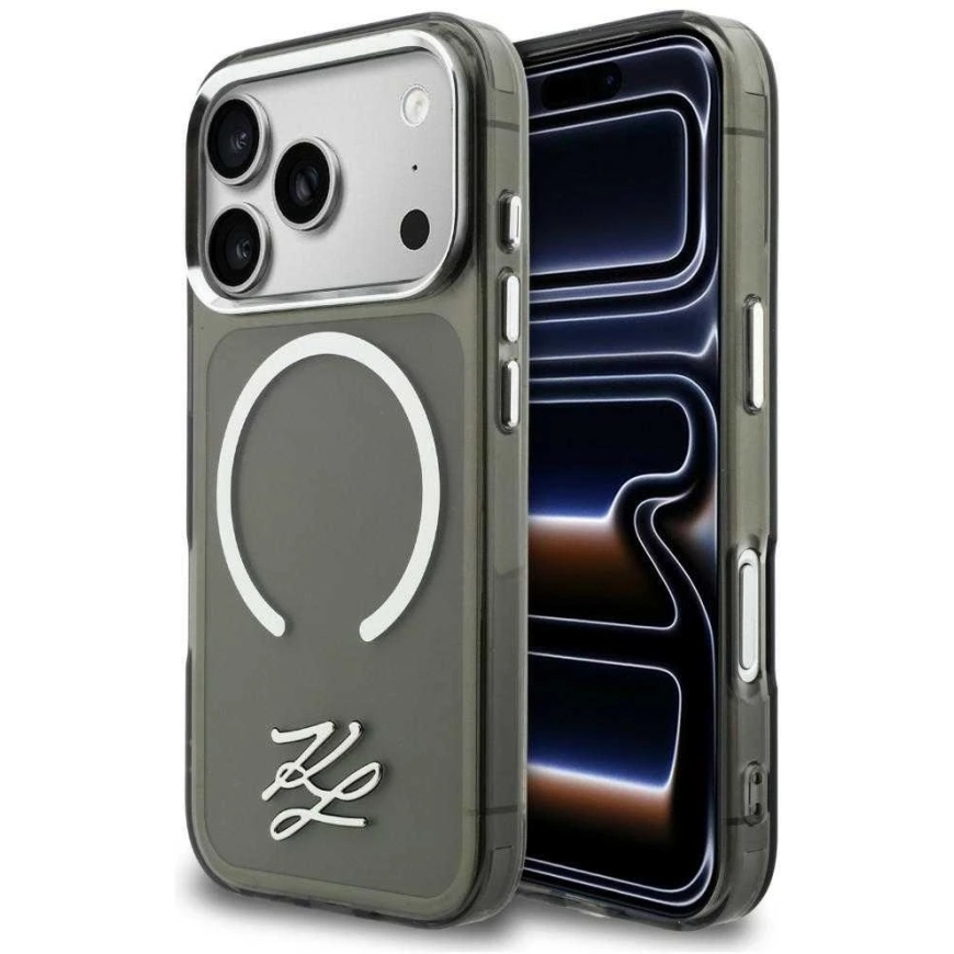 Karl Lagerfeld IML KL Script Logo MagSafe kate iPhone 17 Pro Max - Must