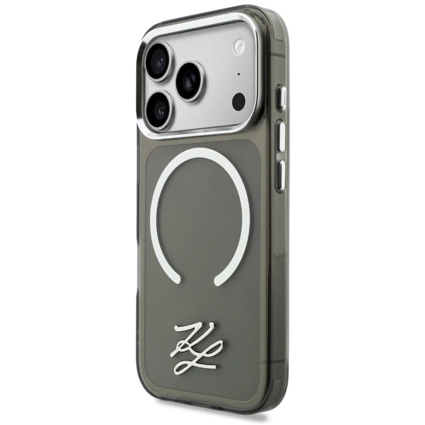 Karl Lagerfeld IML KL Script Logo MagSafe maciņš iPhone 17 Pro Max - Melns – 2