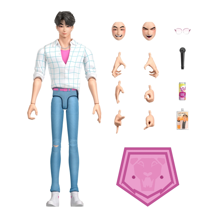 Mattel KPop Demon Hunters Saja Boys Jinu 6.7-inch Action Figure with Accessories & Swappable Faces &