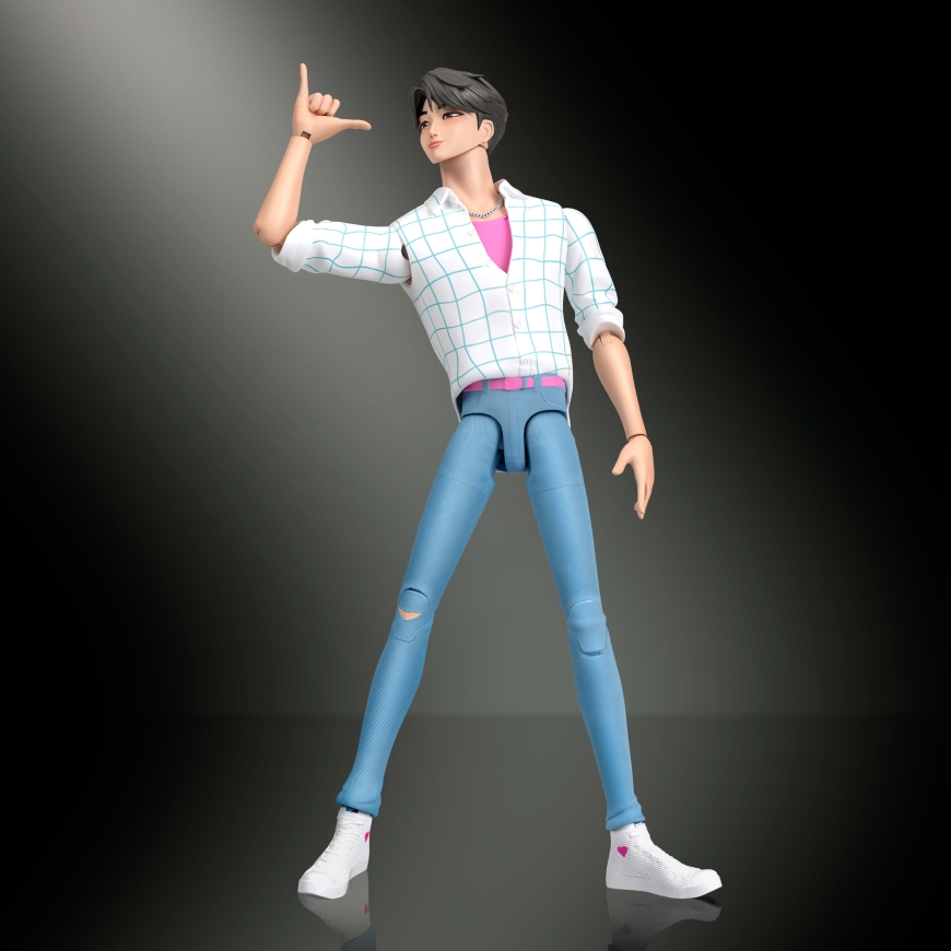 Mattel KPop Demon Hunters Saja Boys Jinu 6.7-inch Action Figure with Accessories & Swappable Faces & – 3