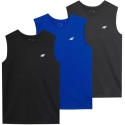 Vyriški marškinėliai 4F M362 3pak juoda, mėlyna, grafito 4FWSS26TSLEM362 90S (3XL) Vyriški marškinėliai 4F M362 3pak juoda, mėlyna, grafito 4FWSS26TSLEM362 90S (3XL)