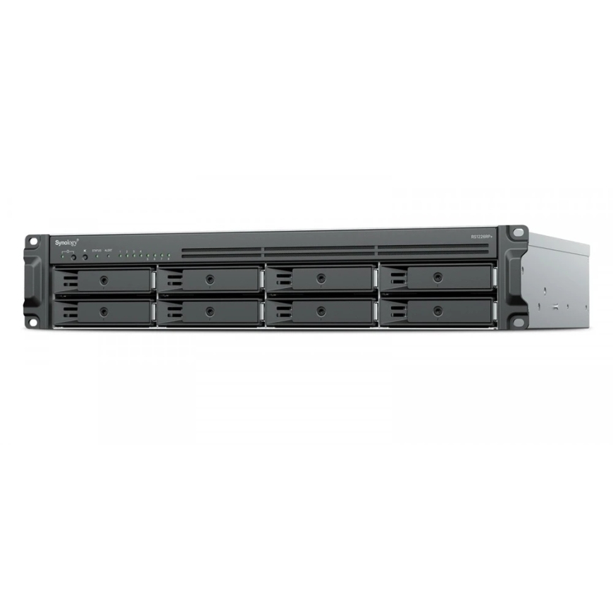 SYNOLOGY 8 dėkliukų 2U AMD Ryzen Embedded V1500B 4GB DDR4 stelažo NAS serveris su dviem maitinimo šaltiniais ir išplėtimo galimy