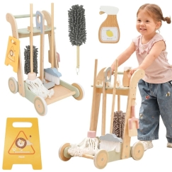 Viga Toys VIGA Puitpuhastusvanker tarvikutega, 11 tk.