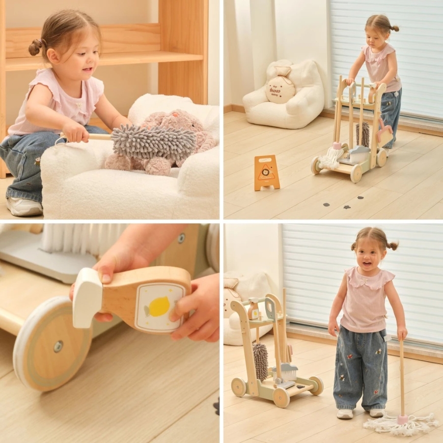 Viga Toys VIGA Puitpuhastusvanker tarvikutega, 11 tk. – 4