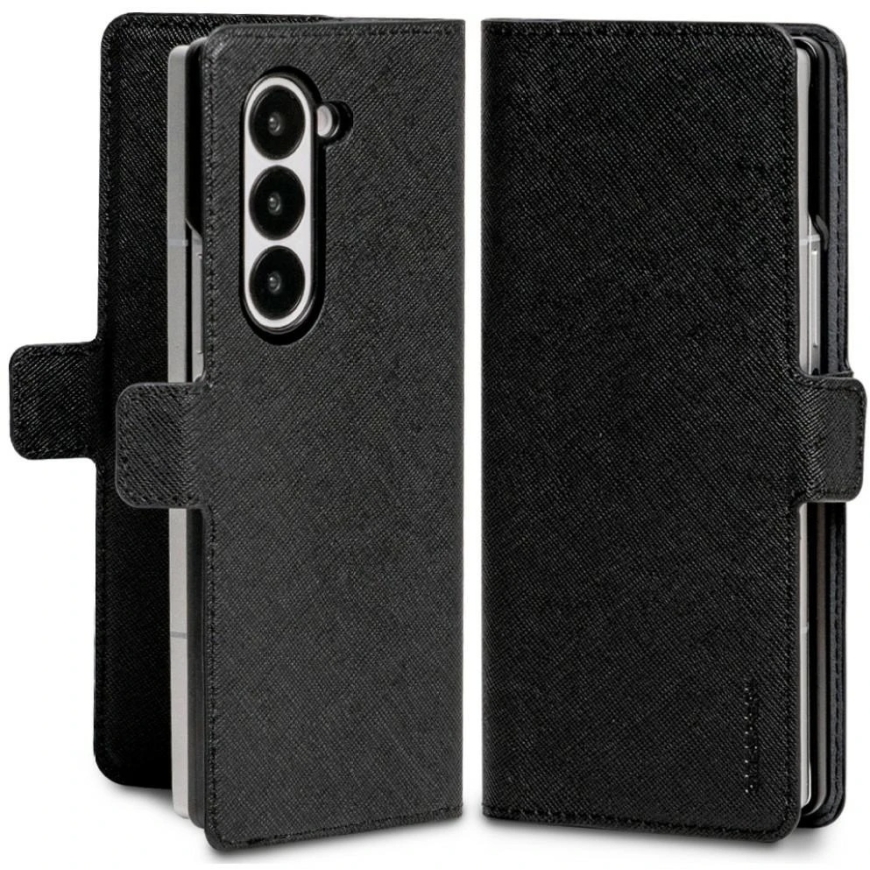 Mercury Premium Wallet Diary kaas Samsung Galaxy Z Fold8 Ultra jaoks, must