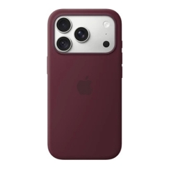 Apple iPhone 18 Pro silicone case with MagSafe – burgundy color – MK8U4ZM/A