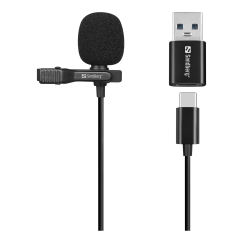 Sandberg Streamer USB Clip Microphone