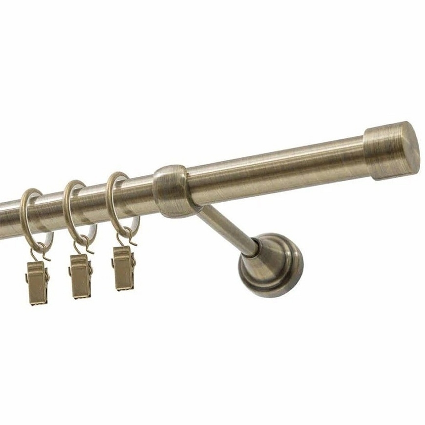 Decastyl ONE CORNICE FI 19 MM ANTIQUE BRASS 200 CM LUNA WITH WHEELS KOWALSKI
