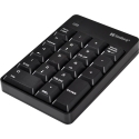 Sandberg 630-05 ciparu klaviatūra Piezīmjdators/PC RF Bezvadu Melns Sandberg 630-05 ciparu klaviatūra Piezīmjdators/PC RF Bezvadu Melns