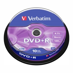 Verbatim DVD+R Matt Silver 4,7 GB 10 vnt