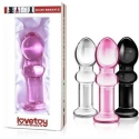 Lovetoy Black Glass Anal Plug with Streamlined Head 11.5 cm