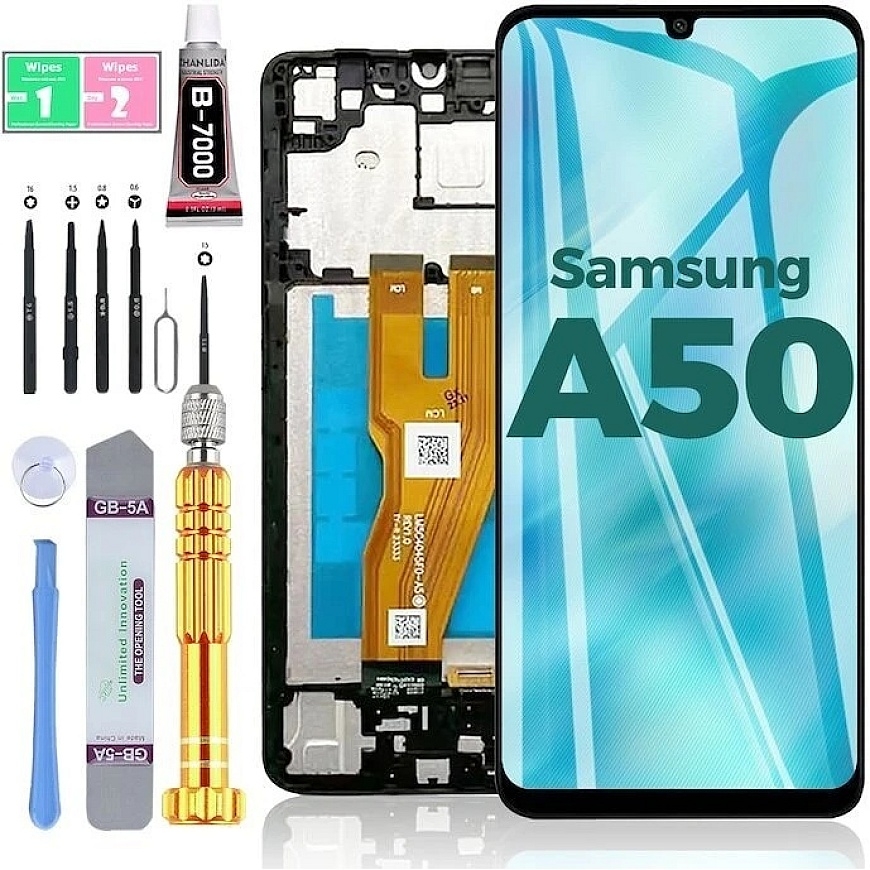 Uts Group FIXCELL LCD ekraan SAMSUNG A50 AMOLED raami (uus) – 4