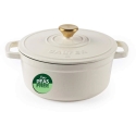 Salter BW13771C Chester 3.4L Cast Iron Casserole Pot 24 cm, Cream
