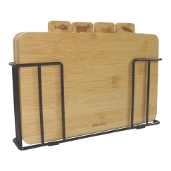 Set of 4 bamboo cutting boards with a stand, KH 2010, Kinghoff