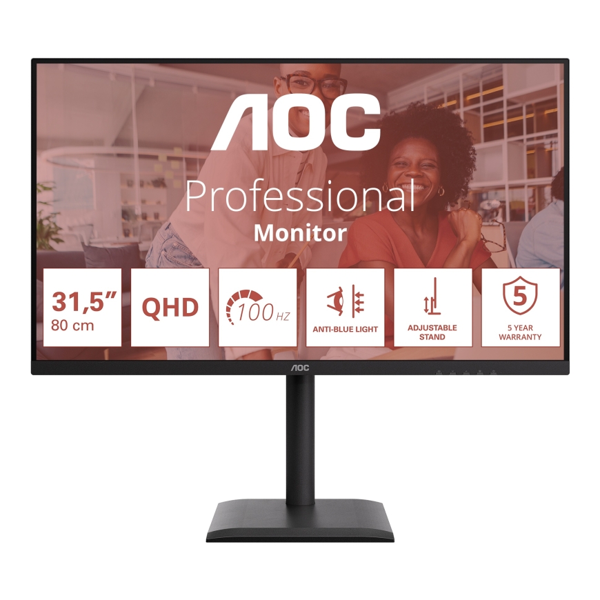 AOC E4 Q32E4U computer monitor 80 cm (31.5") 2560 x 1440 pixels Quad HD LED Black – 2