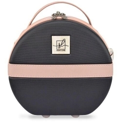 Travel Luggage ABS VINTAGE T5671-1 black-pink SEMI LINE