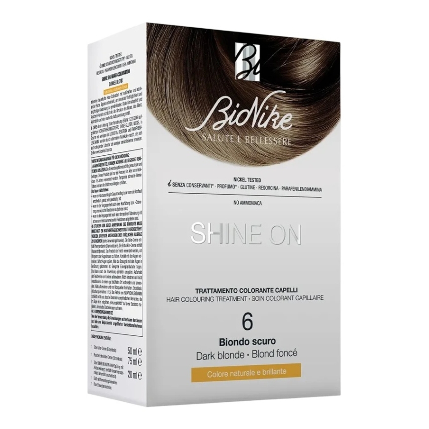 L'Oreal BioNike Shine On Permanents Matu Krāsa 6 Tumši Gaišiem Matu, 145 ml