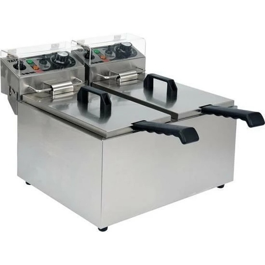 Yato Double Fryer 2x5L, with Cold Zone, Stainless Steel