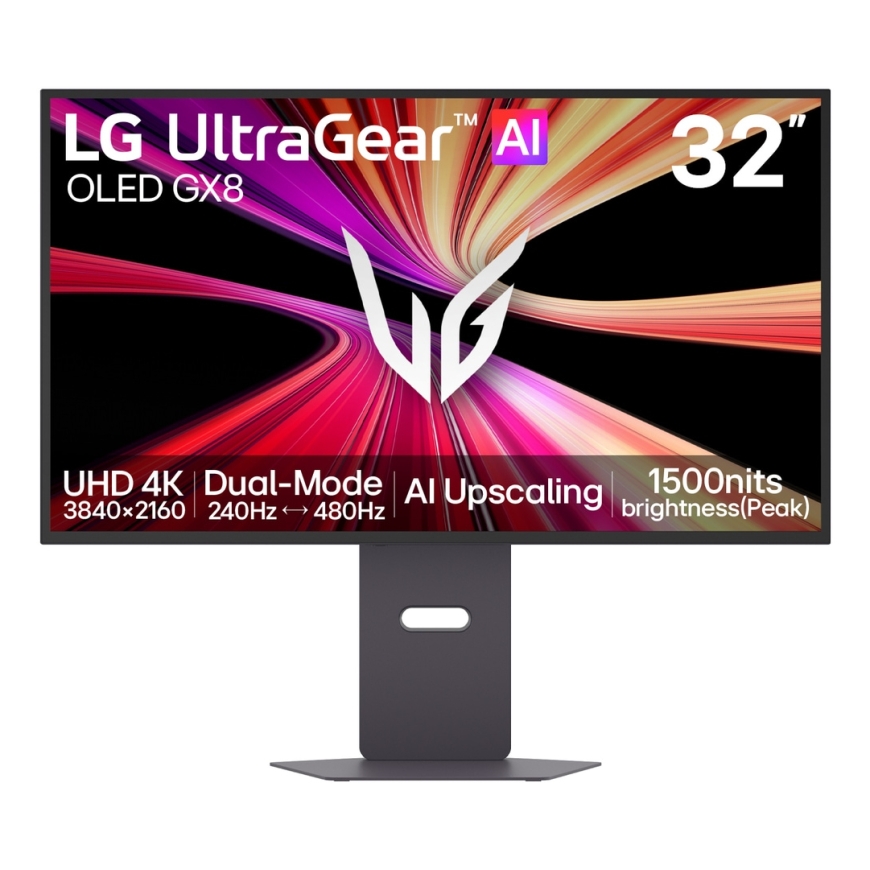 LG 32GX870B-B.AEU monitori 81,3 cm (32") 3840 x 2160 pikseļi 4K Ultra HD OLED Melns
