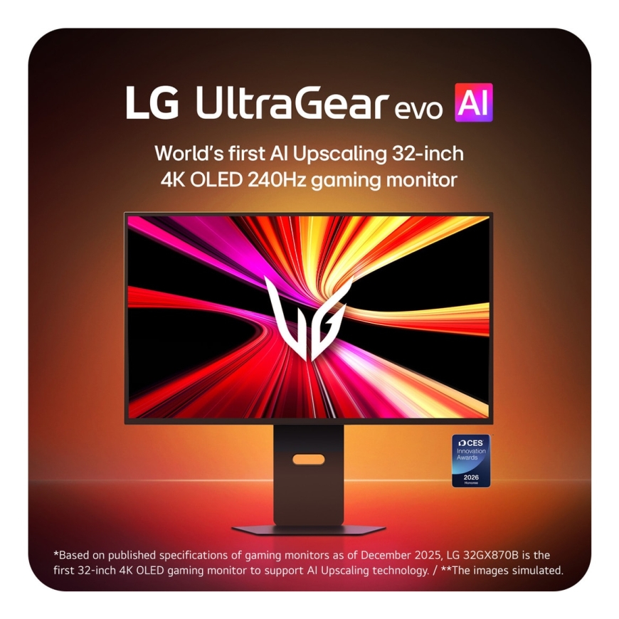 LG 32GX870B-B.AEU kompiuterio monitorius 81,3 cm (32") 3840 x 2160 pikseliai 4K Ultra HD OLED Juoda – 4