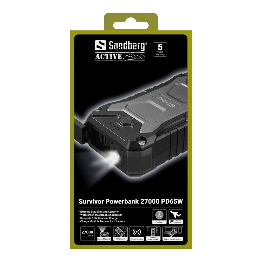 Sandberg Survivor Powerbank 27000 PD65W – 4
