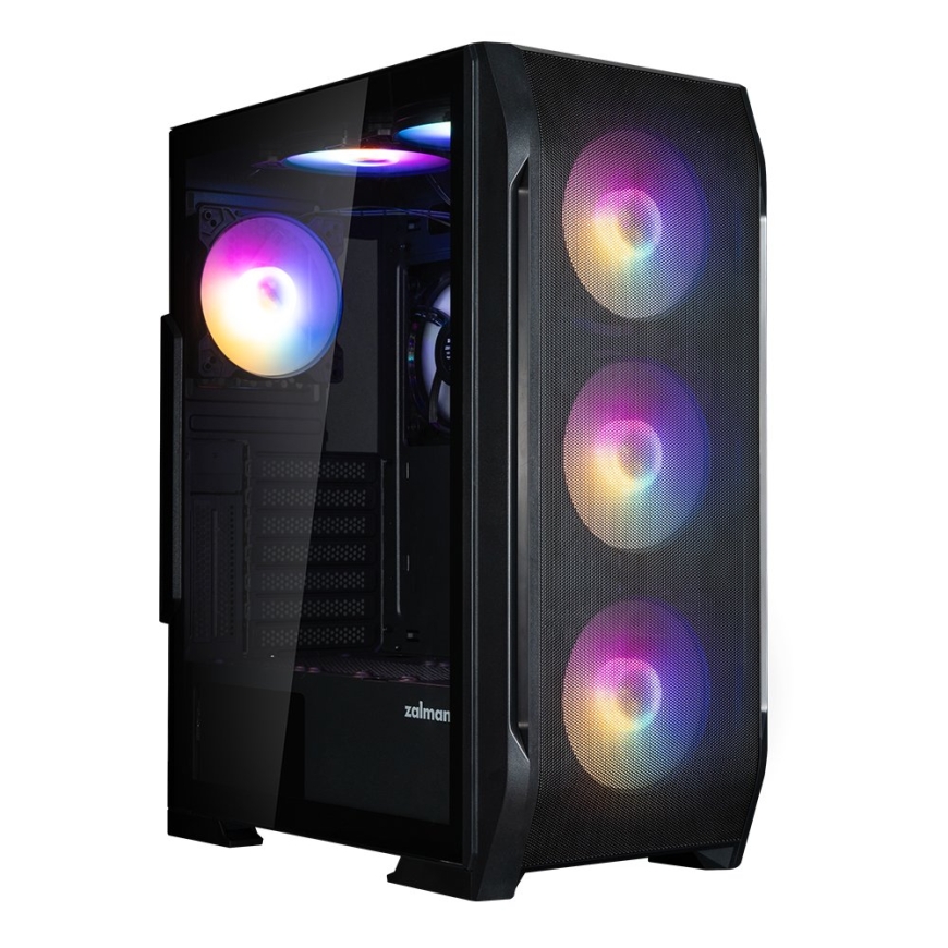 Zalman N7 PLUS V2, ATX Mid Tower -kotelo, 6 x 120 mm RGB -tuulettimia, 1 x 120 mm -tuuletin, Musta