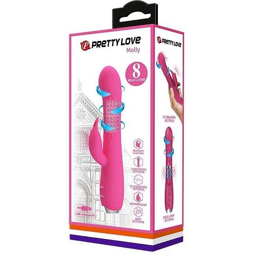 Pretty Love Rotation klitorstimassaattori värisevä 20cm – 5