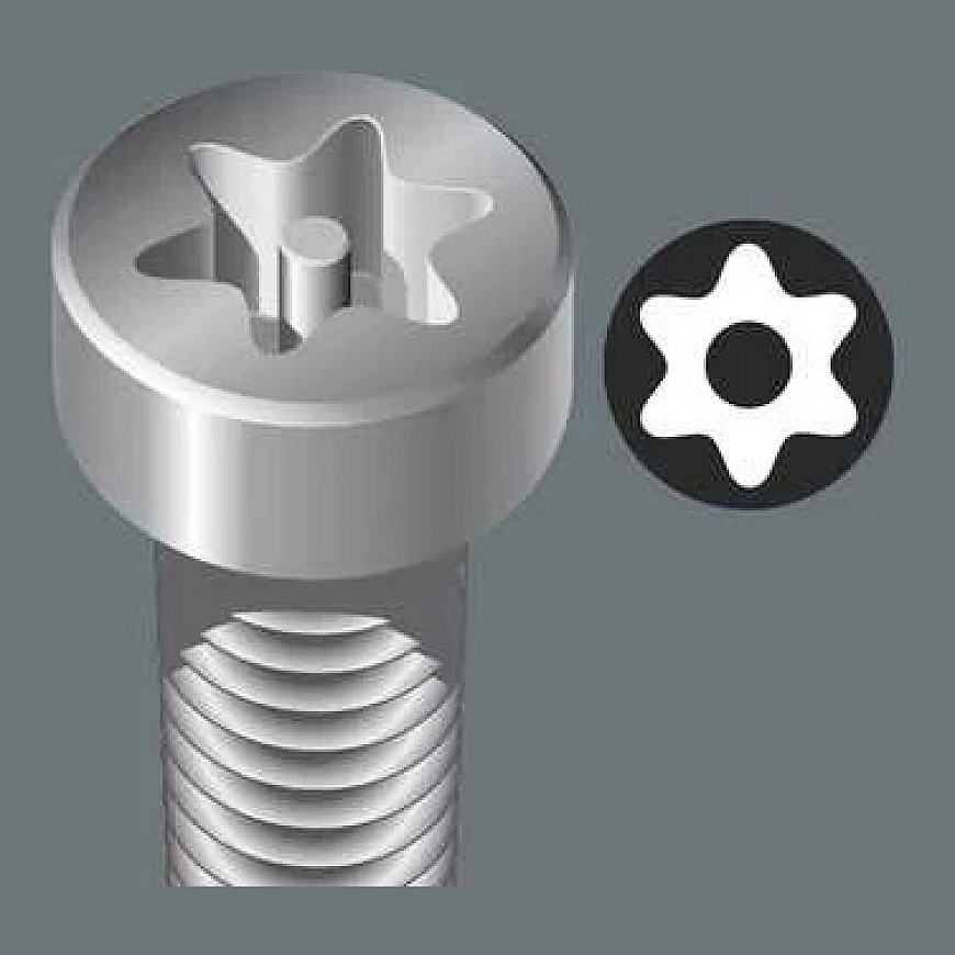 1/4 inch bit holder for screws with hole and protective pin, "size TX25/89mm", Wera [05060053001]