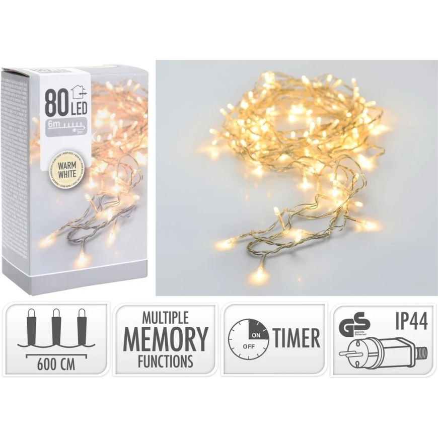 Mondex LED ЛАМПЫ 80 ТЕПЛЫХ LED