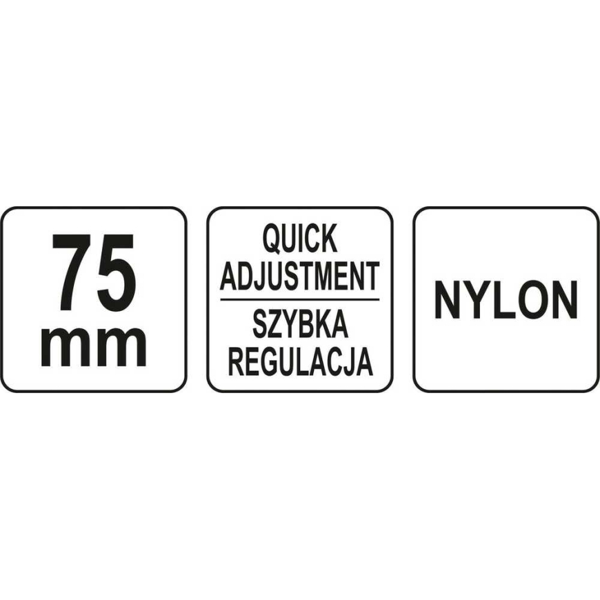YATO spaustukas C TIPO NAILONAS 75mm – 2