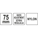 YATO C TYPE NYLON CLAMP 75mm YATO C TYPE NYLON CLAMP 75mm