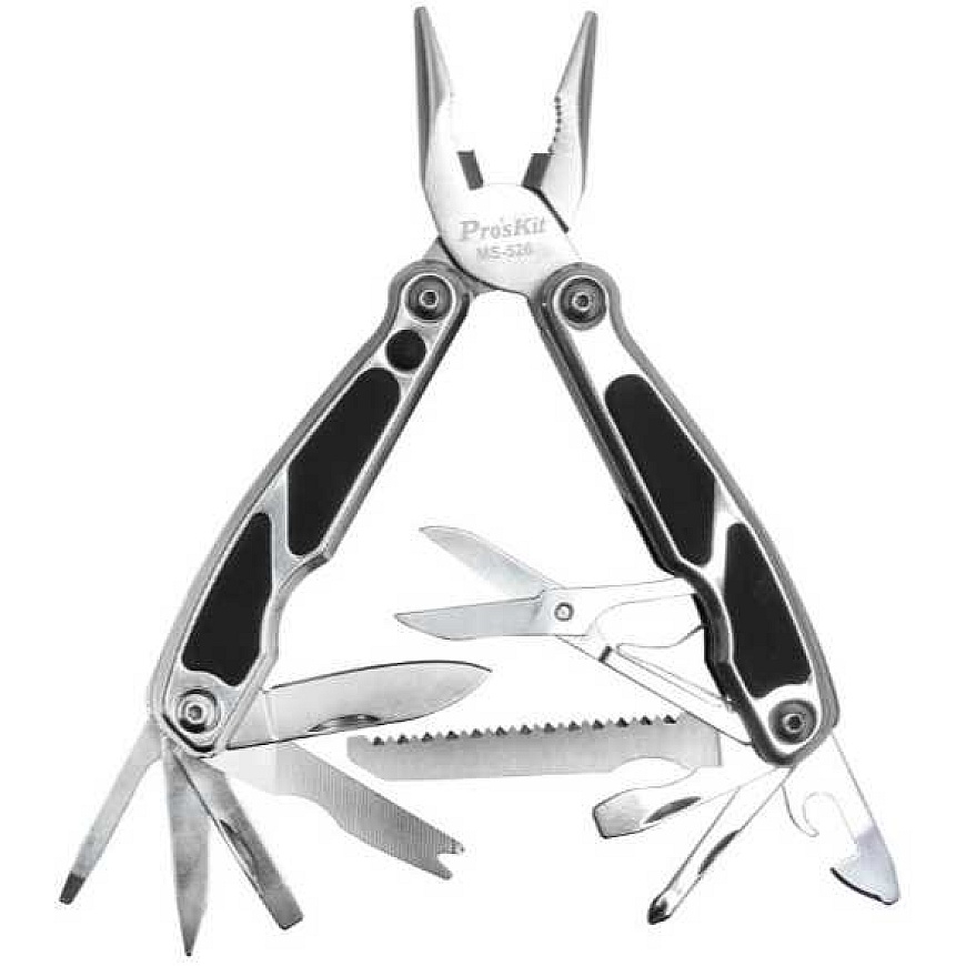 Proskit Multifunctional Universal Tool (Pliers) 12-in-1 with LED Flashlight Function, MS-526 Pro’sKit