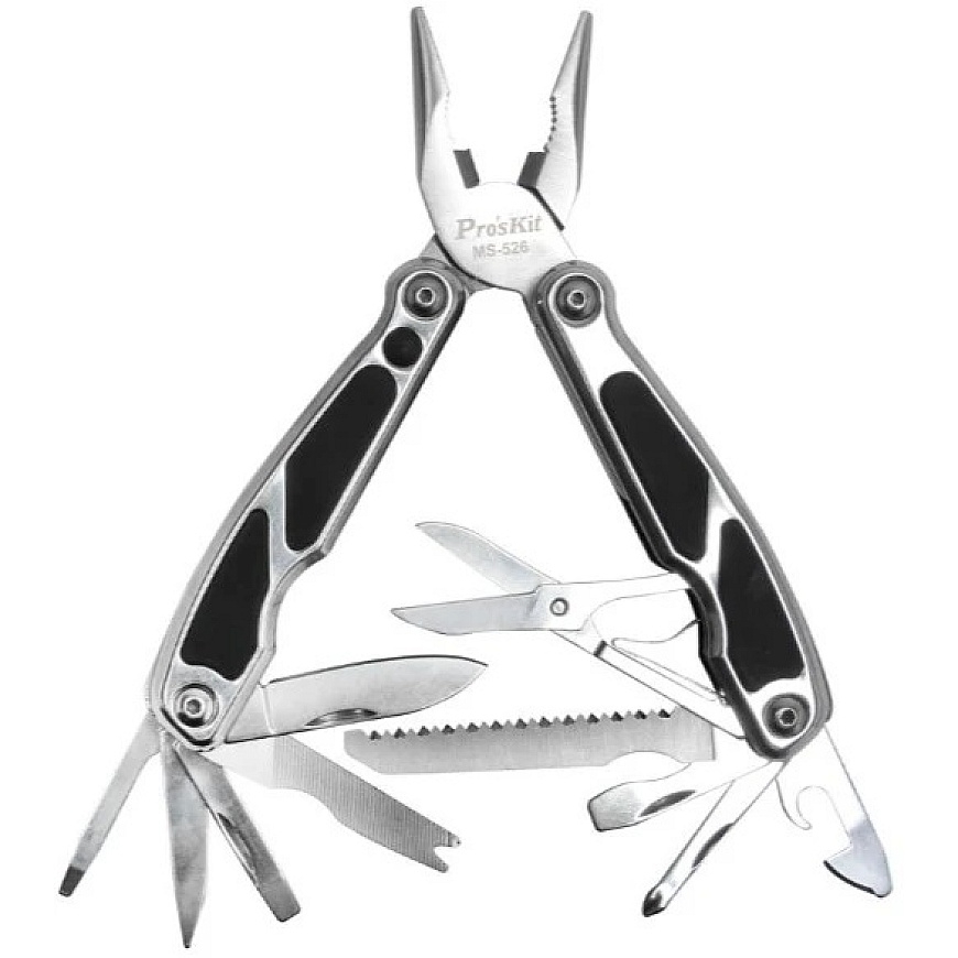 Proskit Multifunctional Universal Tool (Pliers) 12-in-1 with LED Flashlight Function, MS-526 Pro’sKit – 3