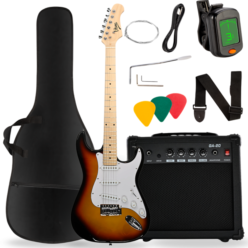 Carruzzo V-TONE EGA 39 SB elektriskā ģitāra 4/4 stratocaster