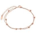 Troli Modern Gold-Plated Steel Bracelet Globe Rose Gold