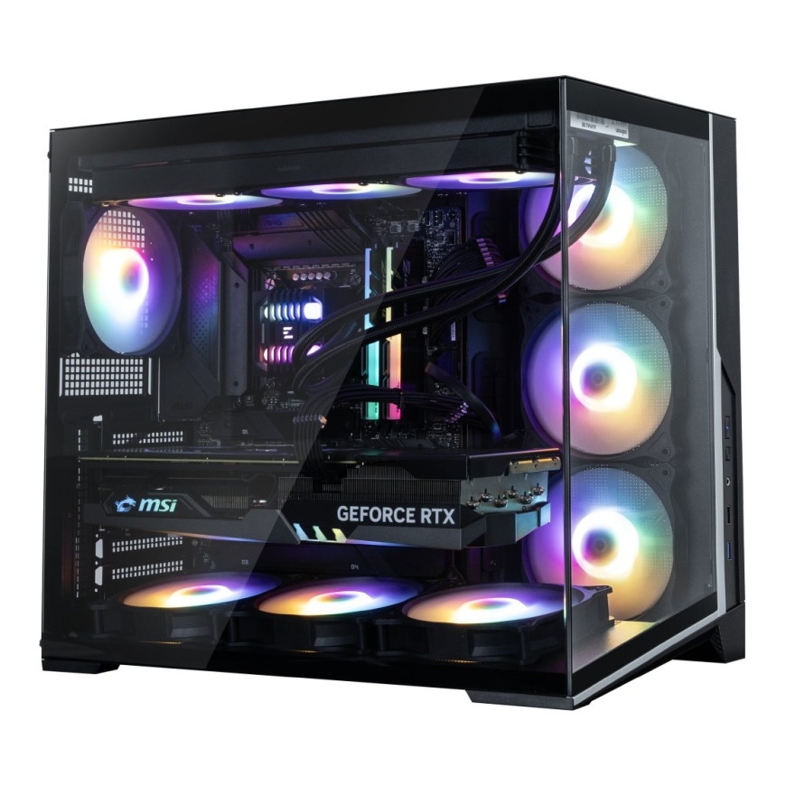 Zalman D40F, ATX Mid Tower PC Case, 7 x 120mm FRGB Fans, Black – 2