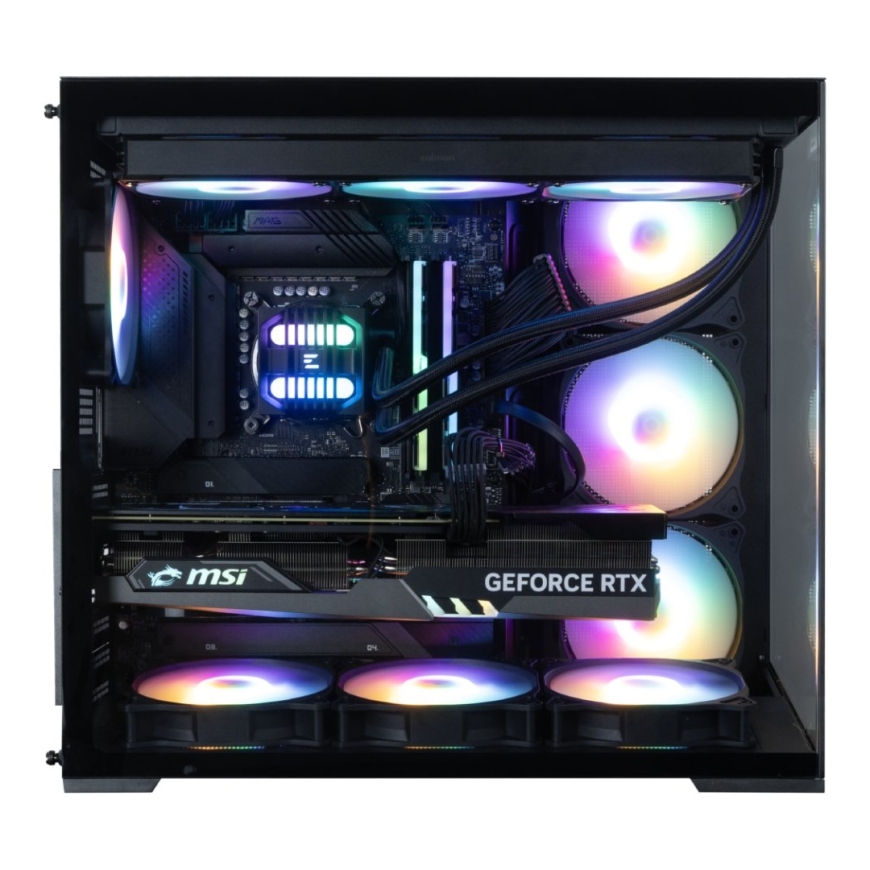 Zalman D40F, ATX Mid Tower PC Case, 7 x 120mm FRGB Fans, Black – 4